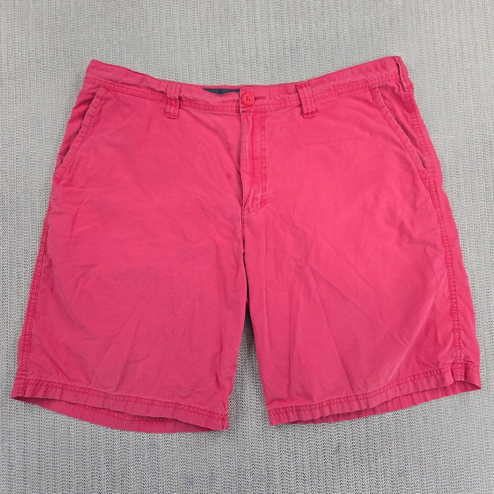 Columbia Washed Out Shorts Mens 38 Pink Cotton Chino 10 Inseam Lightweight